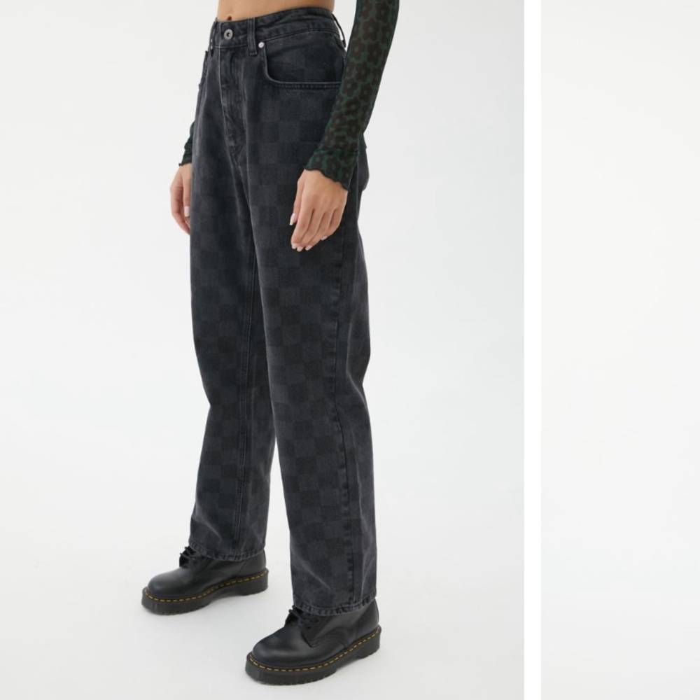 Ragged Priest Black Checkerboard Jeans NWT